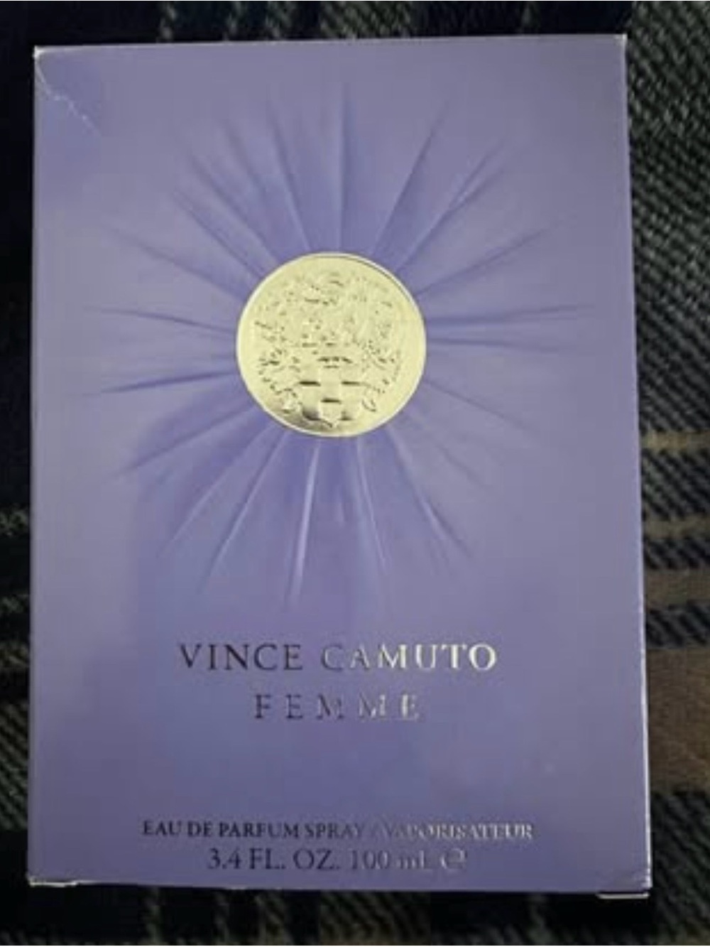 Vince Camuto Lavender and Gold Accent Fragrance Box